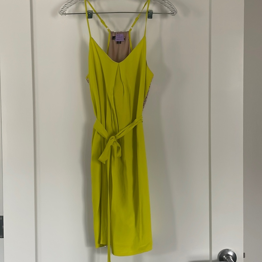 Gorgeous Gold Sequin Yellow Cocktail Dress